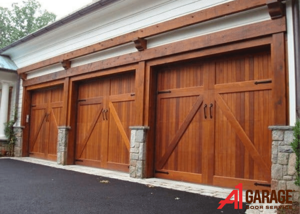 faux wood custom garage door installation near you